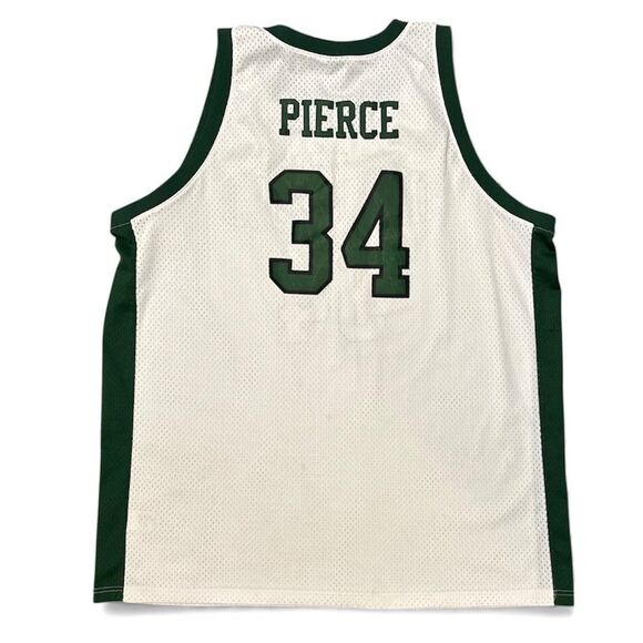 Vintage Inglewood Basketball Jersey Mens 4XL White Green Nike Paul Pierce 34 - Picture 3 of 11